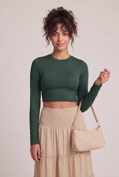 Crew Neck Crop Top