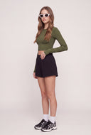Crew Neck Crop Top