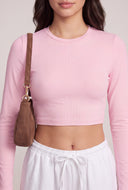 Crew Neck Long Sleeve Crop Top