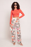 Crew Neck Long Sleeve Crop Top