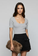 Ella Short Sleeve Scoop Neck Tee