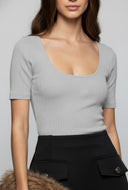 Ella Short Sleeve Scoop Neck Tee