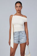 Ruched Asymmetrical Top
