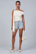Ruched Asymmetrical Top