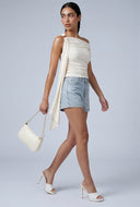 Ruched Asymmetrical Top