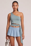 Asymmetrical Side Tie Top