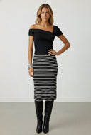 Asymmetrical Fold Over One Shoulder Top