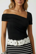 Asymmetrical Fold Over One Shoulder Top