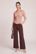 Cheetah Mesh Button Front Shirt