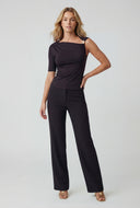 Lilia Metallic Detail One Shoulder Blouse