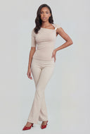 Lilia Metallic Detail One Shoulder Blouse