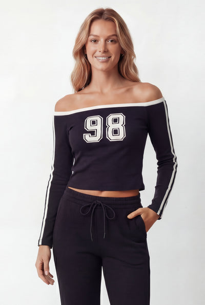 98 Off the Shoulder Crop Top
