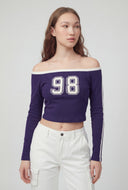 98 Off the Shoulder Crop Top
