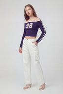 98 Off the Shoulder Crop Top