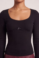 Rib Knit Long Sleeve Top