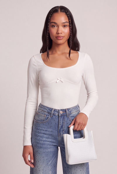 Rib Knit Long Sleeve Top
