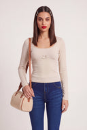 Rib Knit Long Sleeve Top