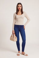 Rib Knit Long Sleeve Top