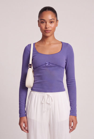 Rib Knit Long Sleeve Top