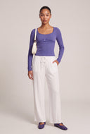 Rib Knit Long Sleeve Top