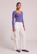 Rib Knit Long Sleeve Top