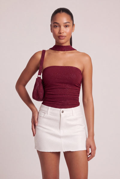 Ruched Glitter Top