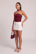 Ruched Glitter Top