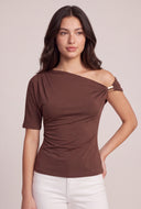Ruched One Shoulder Top
