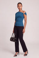 Ruched One Shoulder Top