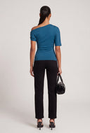 Ruched One Shoulder Top