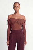 Madalyn Fold Over Off The Shoulder Blouse