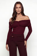 Madalyn Fold Over Off The Shoulder Blouse