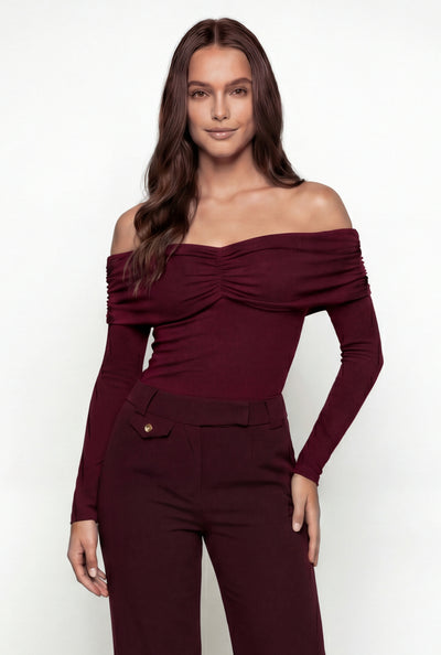 Madalyn Fold Over Off The Shoulder Blouse