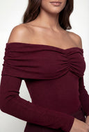 Madalyn Fold Over Off The Shoulder Blouse