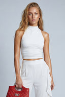 Ruched Halter Top