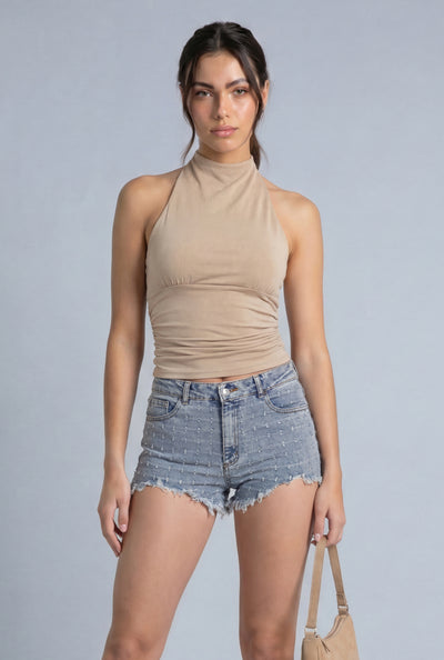 Ruched Halter Top