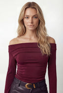 Lillian Ruched Off Shoulder Top