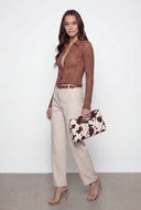Textured Lace Button Front Shirt