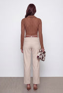 Textured Lace Button Front Shirt