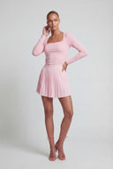 Nataly Square Neck Long Sleeve Crop Top