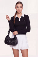 Embroidered Long Sleeve Polo
