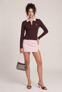 Embroidered Long Sleeve Polo