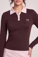 Embroidered Long Sleeve Polo