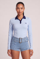 Embroidered Long Sleeve Polo