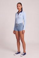 Embroidered Long Sleeve Polo