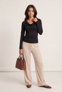 Long Sleeve Cowl Neck Top