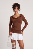 Long Sleeve Cowl Neck Top