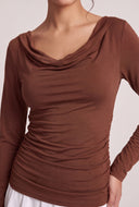 Long Sleeve Cowl Neck Top