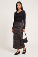 Ruched Cowl Neck Top