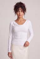 Ruched Cowl Neck Top